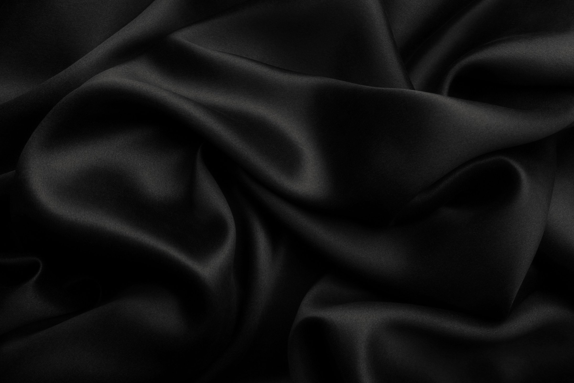 Black satin silk, elegant fabric for backgrounds